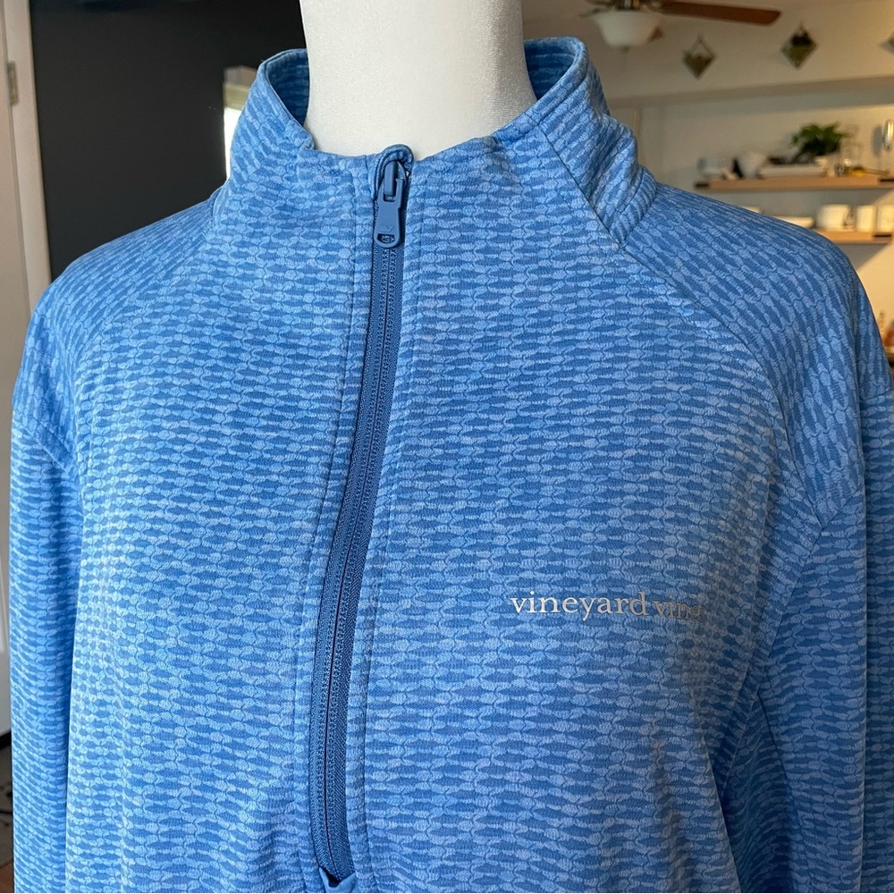 Vineyard Vines Light Blue Quarter Zip Jacket